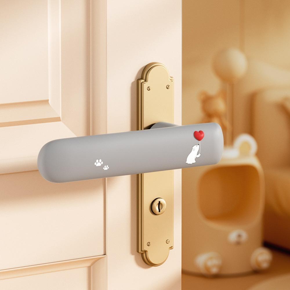 Silicone Door Knob Cover Cartoon Protective Pad Portable Door Handle Cover for Home