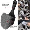 Car Wheel Tire Rim Scrub Brush Auto Detailing Brush Washing Cleaning Tool Auto Scrub Brush Car Motorcycle Wash Tool