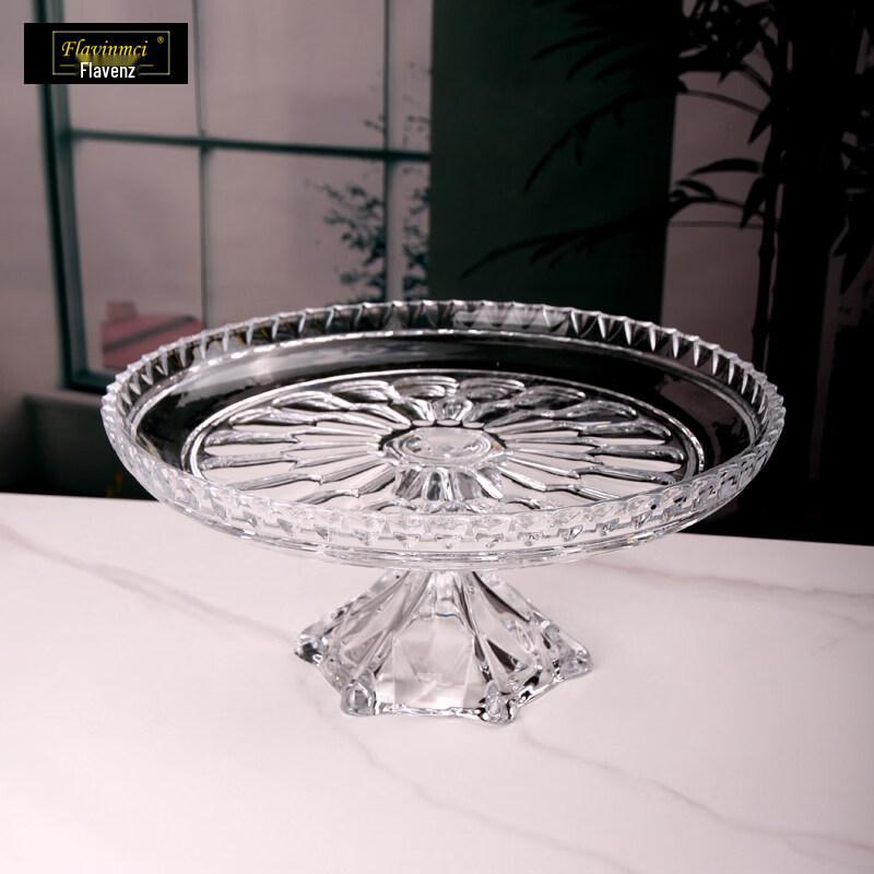 Flavinmci European Crystal Glass Fruit Bowl