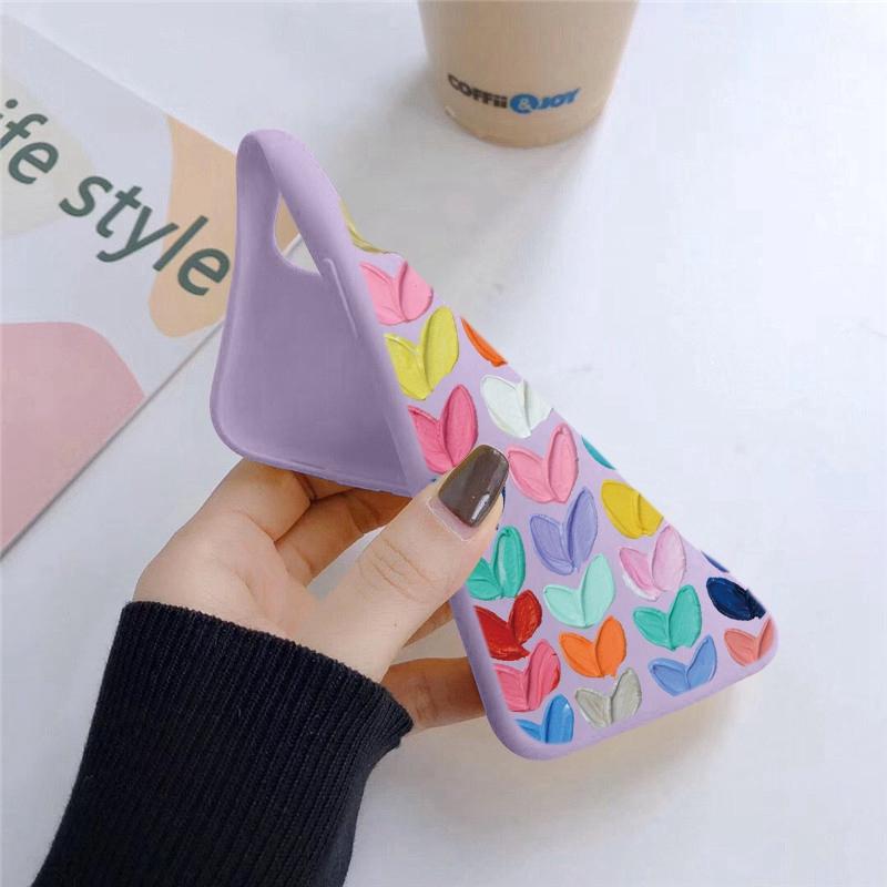 Милый чехол для телефона с цветком в виде сердца для iPhone Samsung S25 Ultra A55 S24 FE A16 Xiaomi Redmi Note14 13 Pro 14C Huawei Honor 200 Realme противоударный матовый чехол