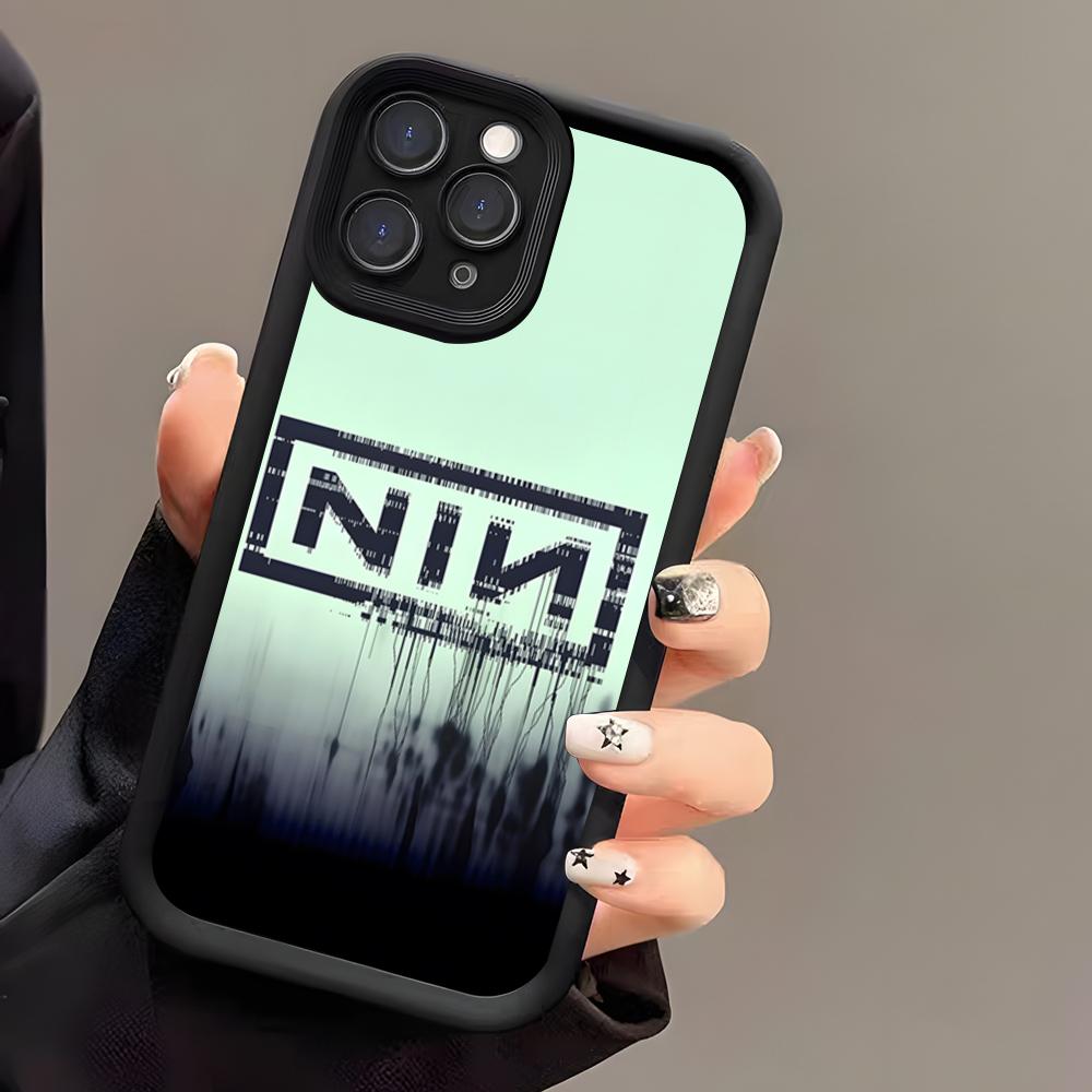 Чехол для телефона Band Nine I-Inch N-Nails для iPhone 17 Air 16 E 15 14 Plus 13 12 11 Pro Max Черный Небесный Глаз Ступенчатый Защитный Чехол