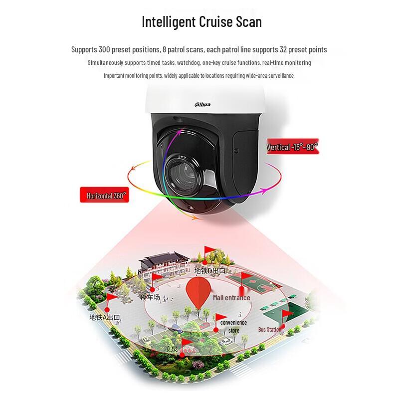 Dahua 4G Solar Powered 4MP Wireless PTZ Security Camera CN plug (adapter included)