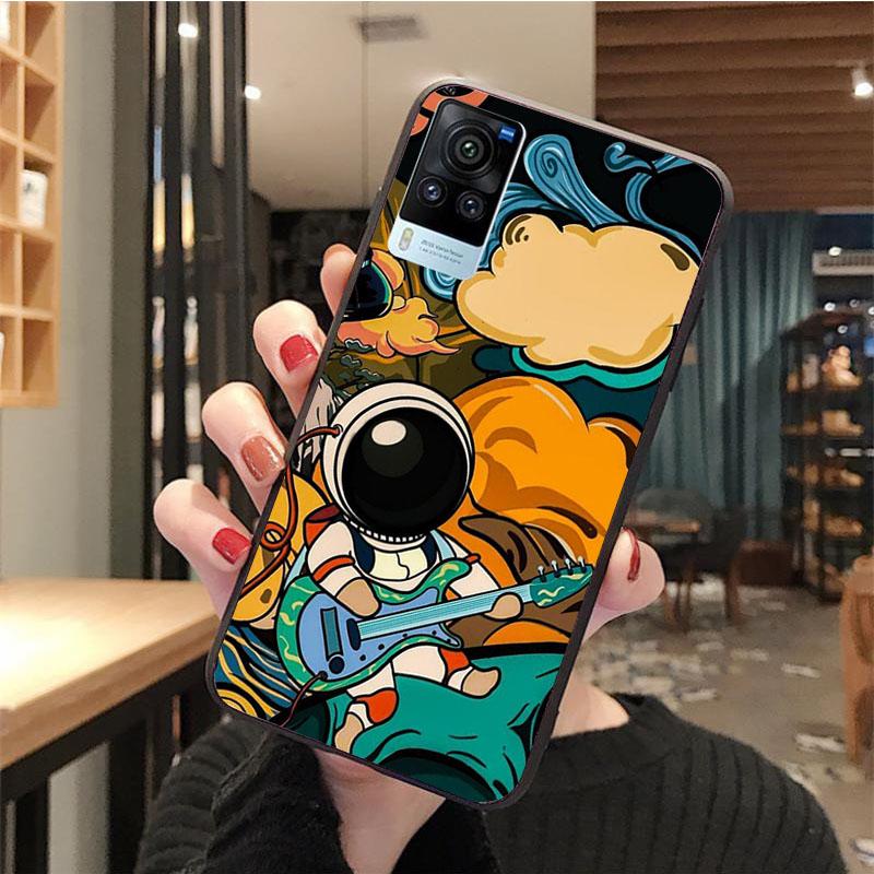 Милый чехол для телефона с изображением астронавта для VIVO V21E V21 V23 V23E V2109 Y53S Y33S Y55 Y76 Y31 Y21 Y72 Y01 Y21S Y11S