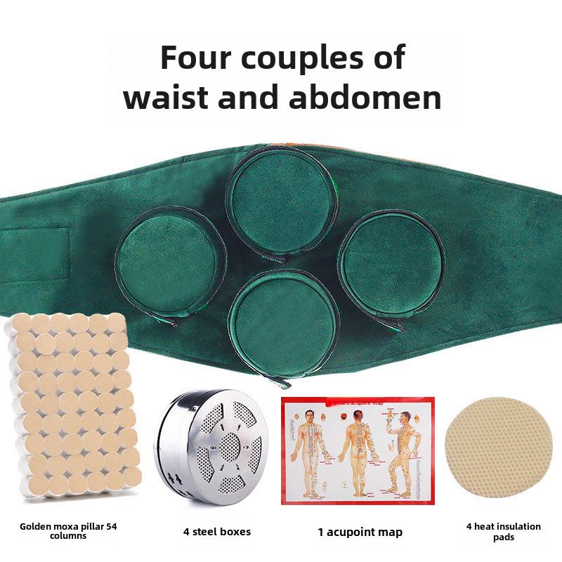 Portable Smokeless Moxibustion Set with Cloth Cover, Filter, Moxa Sticks, and Cones