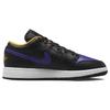 Детские кроссовки Air Jordan 1 Low GS Lakers Black Dark-Concord Taxi 553560-075