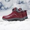 2024 Мужские кроссовки Зимние треккинговые ботинки Водонепроницаемые ПУ Теплые зимние ботинки Мужская рабочая повседневная обувь Нескользящие ботильоны Большие размеры 39-48