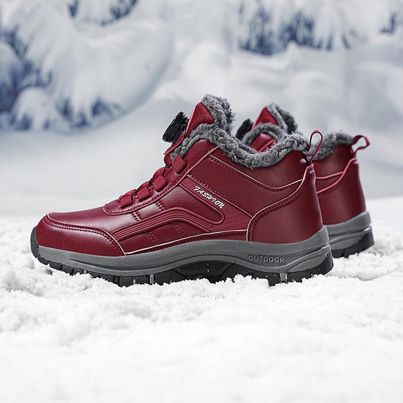 2024 Мужские кроссовки Зимние треккинговые ботинки Водонепроницаемые ПУ Теплые зимние ботинки Мужская рабочая повседневная обувь Нескользящие ботильоны Большие размеры 39-48