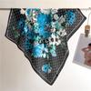 Lily Printed 70 Square Scarf Imitation Silk Sunscreen Scarf Versatile Decorative Scarf Women'S Headscarf Silk Scarf
