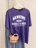 Hawkins 1983 Middle School Prints TShirts Womens Summer Basic T Shirts ONeck Soft Short Sleeve Tops Casual Loose Woman Clothes