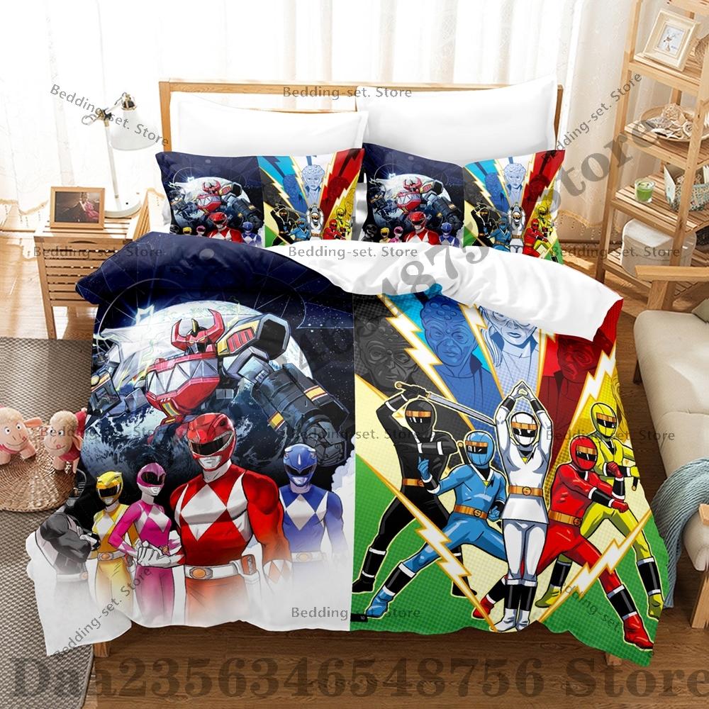 Comforter Personality Mighty Morphin Bedding Set Single Twin Full Queen King Size Bed Set Kids Bedroom s Anime Bed