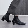 HIMIKO/Himiko/4cm Heel Sheep Leather Stretch Boots/641401 Black 245