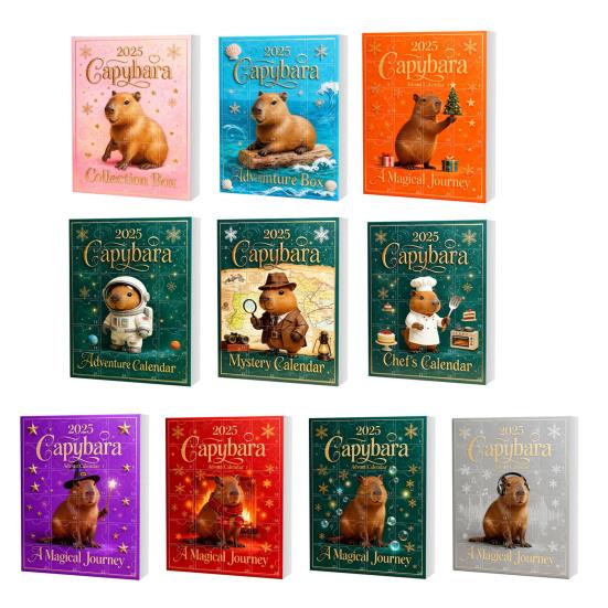 Рождественский кулон в виде мультяшной капибары, 24-дневный рождественский календарь обратного отсчета, праздничный декор