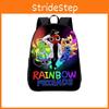 Rainbow Friends Color Anime Cartoon Print School Backpack For Boys Girls And