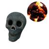 Simulated Human Head Bone Ceramic Fireproof Fire Pit Skeleton Log for Bonfire Campfire Fireplace