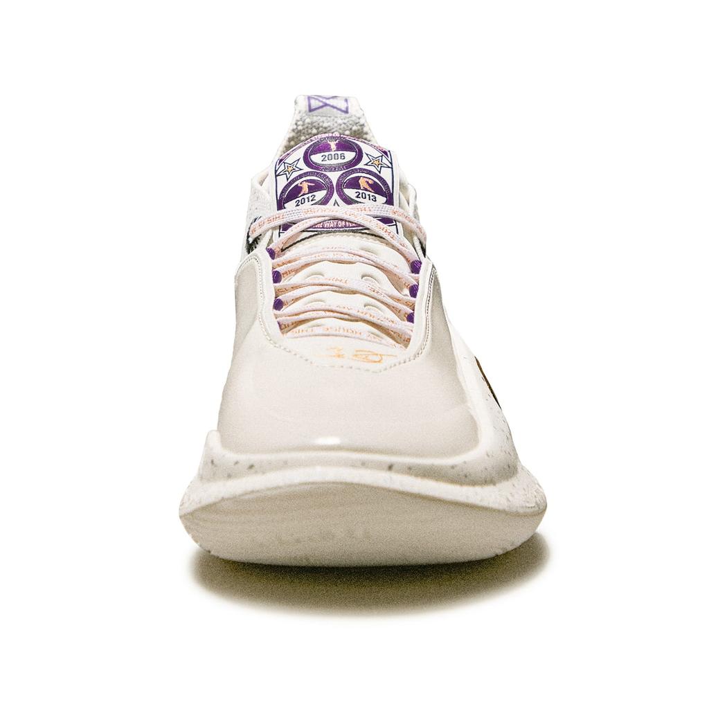 Li Ning Wow11 Амортизация Отскок Средняя высота Баскетбольные кроссовки Мужские Белый Золотой ABAU049-12