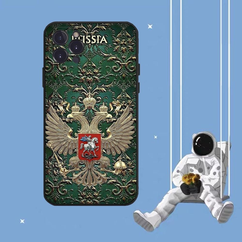 Russia Coat Of Arms Eagle Flag Phone Case For iPhone 14 11 12 13 Mini Pro XS Max Cover 6 7 8 Plus X XR SE 2020 Funda Shell