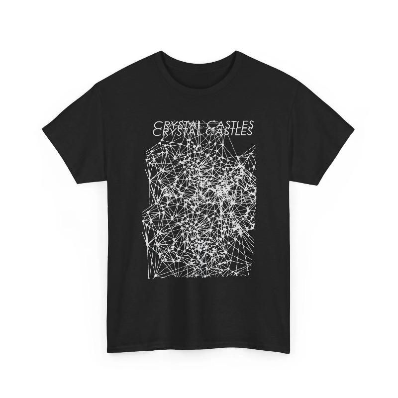 Crystal Castles Tshirt Crimewave Album Art Electronic Music Tee Summer Unisexs And Unisexs Loose And Breathable Tshirt Top