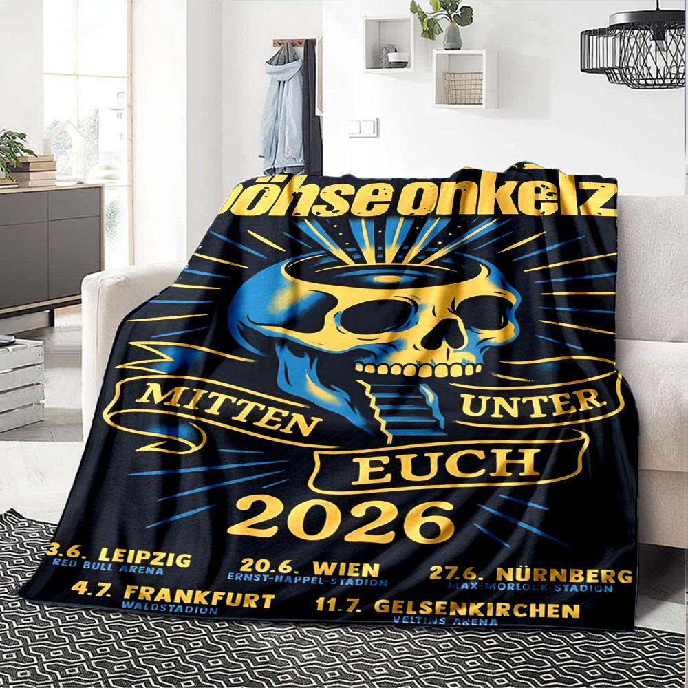Böhse Onkelz Themed Blanket, Warm Coziness Couch Sofa Bed Blanket Home Decor