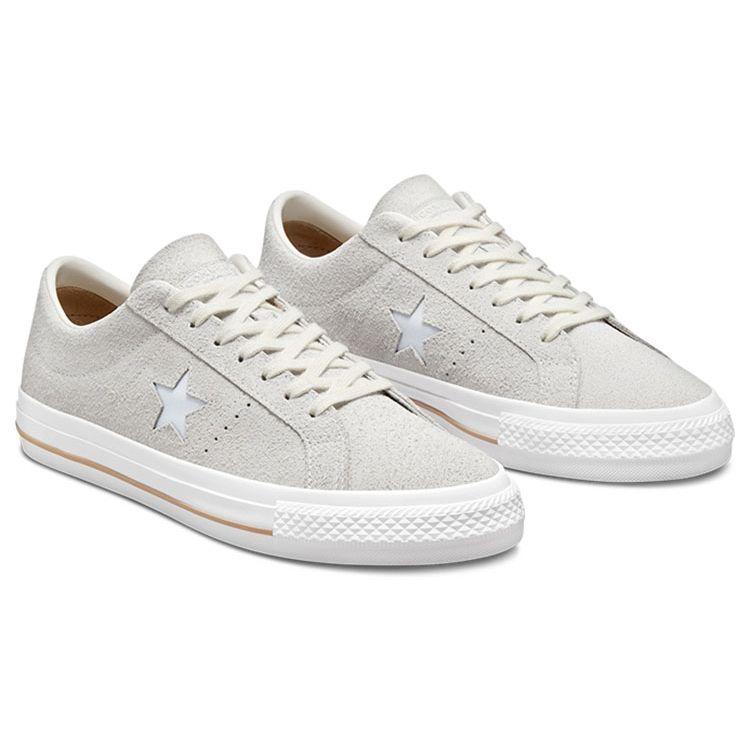 Converse One Star Pro Кожаные Повседневные Модные Нескользящие Прочные Легкие Низкие Кеды для Скейтбординга Унисекс Серые A03672C