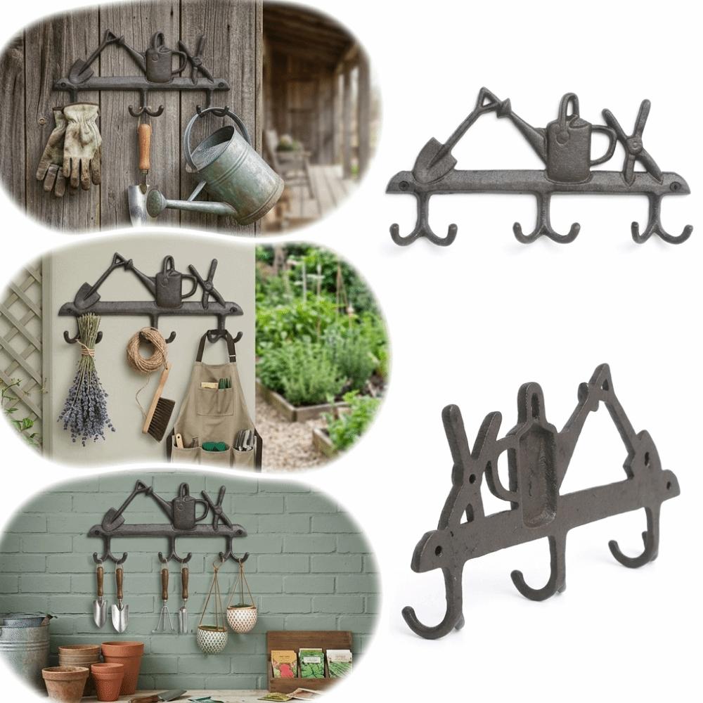 Classic Retro Aesthetic Wall Mounted Key Hook Cast Iron Wall Decor Key Organizer Home Use