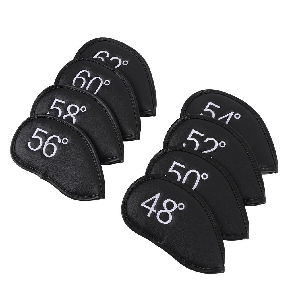 8PCS Wedge Irons Club Head Cover PU Leather Club Iron Headcover 48 degrees  50 degrees  52 degrees  54 degrees  56