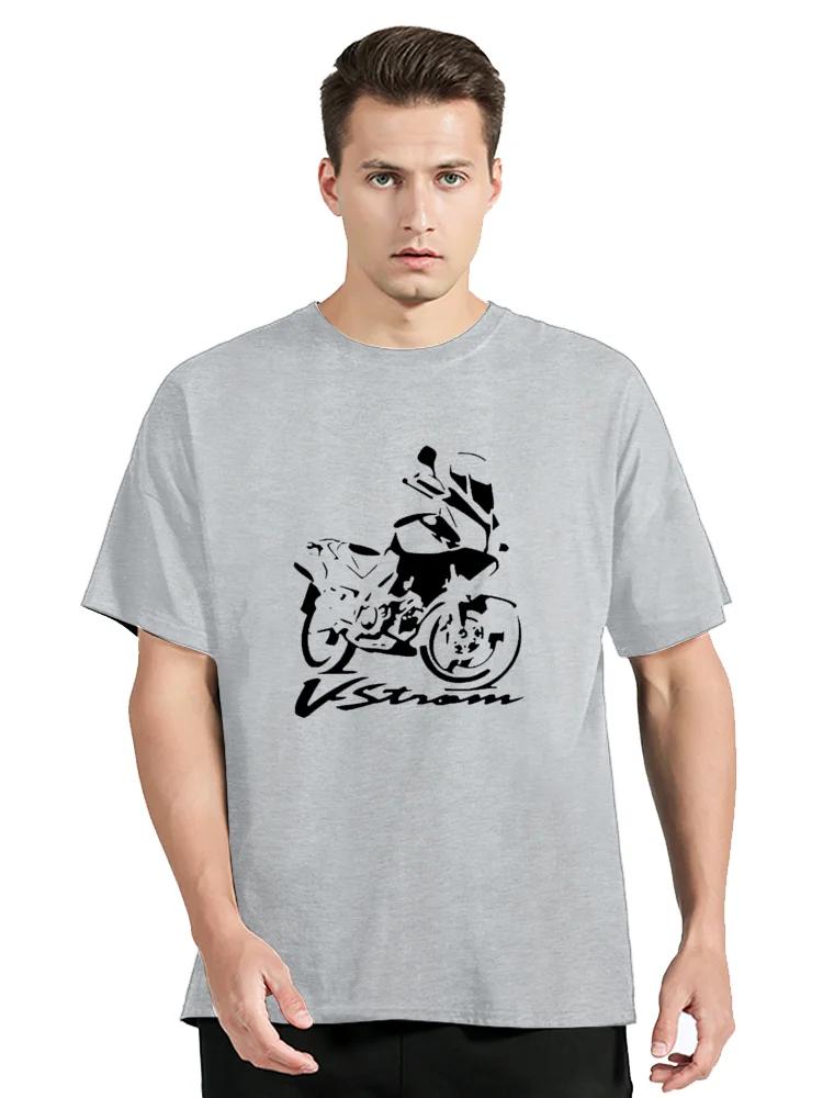 Горячая Распродажа Мотоцикл Suz Vstrom 650 V Strom Футболка Для Мужчин Хлопок Повседневная Футболка Мужская Одежда Большие Футболки Топы