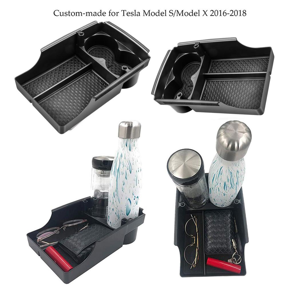 Ящик для хранения в центральной консоли автомобиля, подставка для подлокотника, органайзер для ящика Cubby Box с подстаканником, аксессуары для интерьера