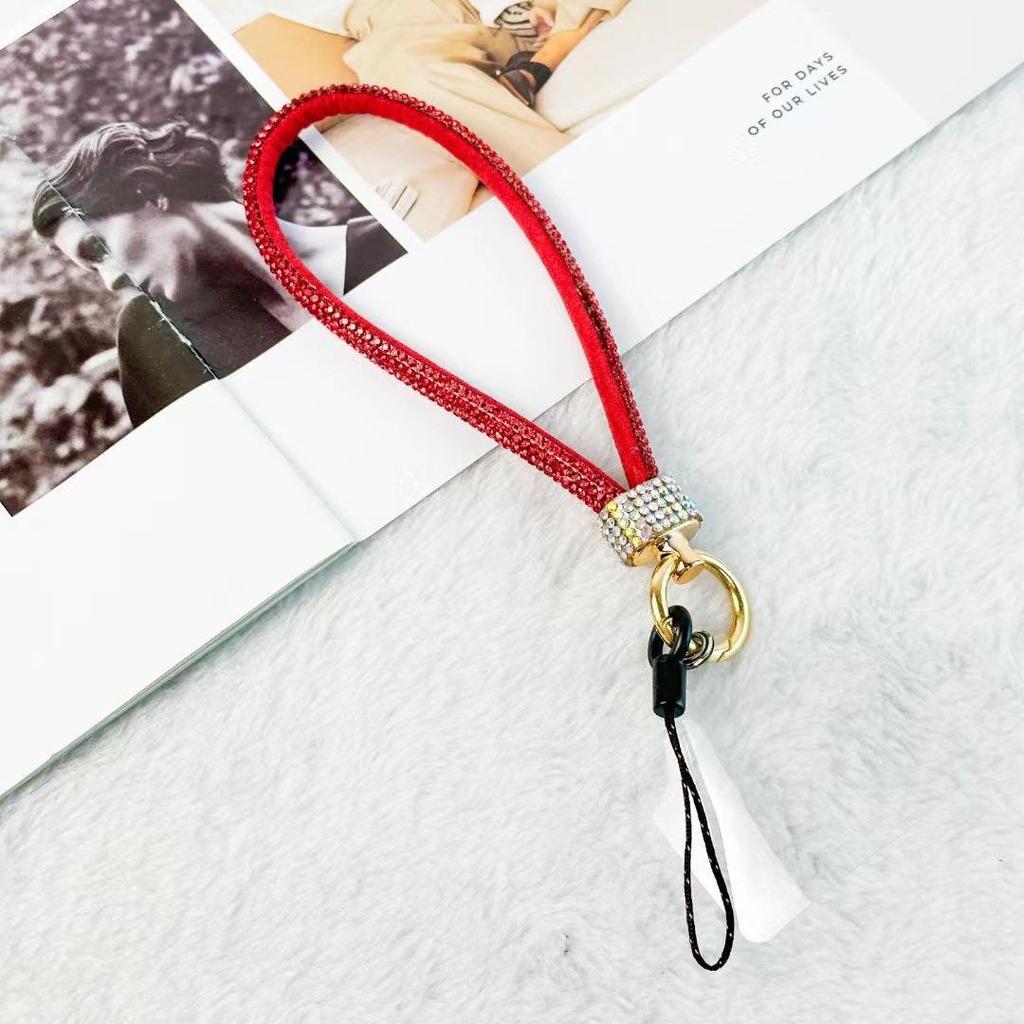Роскошный браслет-шнурок для мобильного телефона со стразами