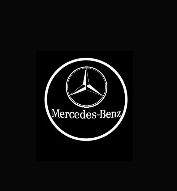 C200 E200 New 2025 For Mercedes Benz 2PCS/Set Car Door Light Laser Logo Decor Project Ghost Lamp Mercedes Benz A B C M ML GLA GL