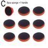 4-дюймовые автомобильные аппликаторы для воска, набор с красной ручкой, мягкие губки, аппликаторы, поролоновые восковые подушечки для полировки и чистки автомобилей