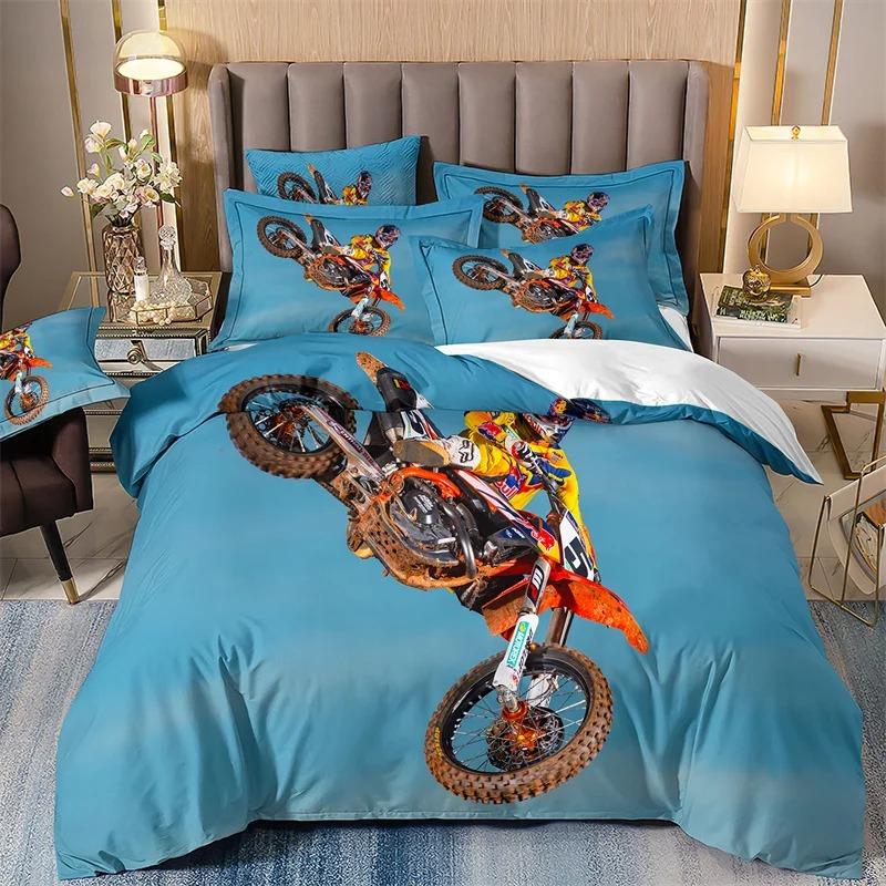 Galaxy Starry Sky Duvet Cover Set for Boys, Speed Rider, Super Cool, Racing Car Comforter, Bedding Sets for Men, Teen, Queen Siz