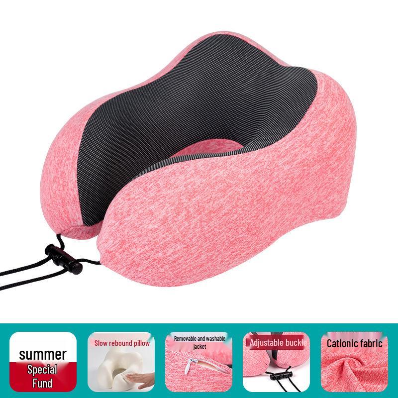 Memory Foam U-Shaped Travel Neck Pillow with Slow Rebound and Customizable Logo