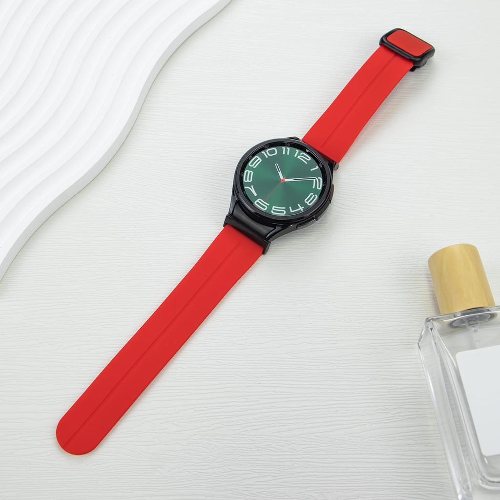 Магнитный силиконовый ремешок Quick Fit для Samsung Galaxy Watch 6 Classic 47мм 43мм 6/5/4 40мм 44мм 5 Pro 45мм 4 Classic 46мм 42мм