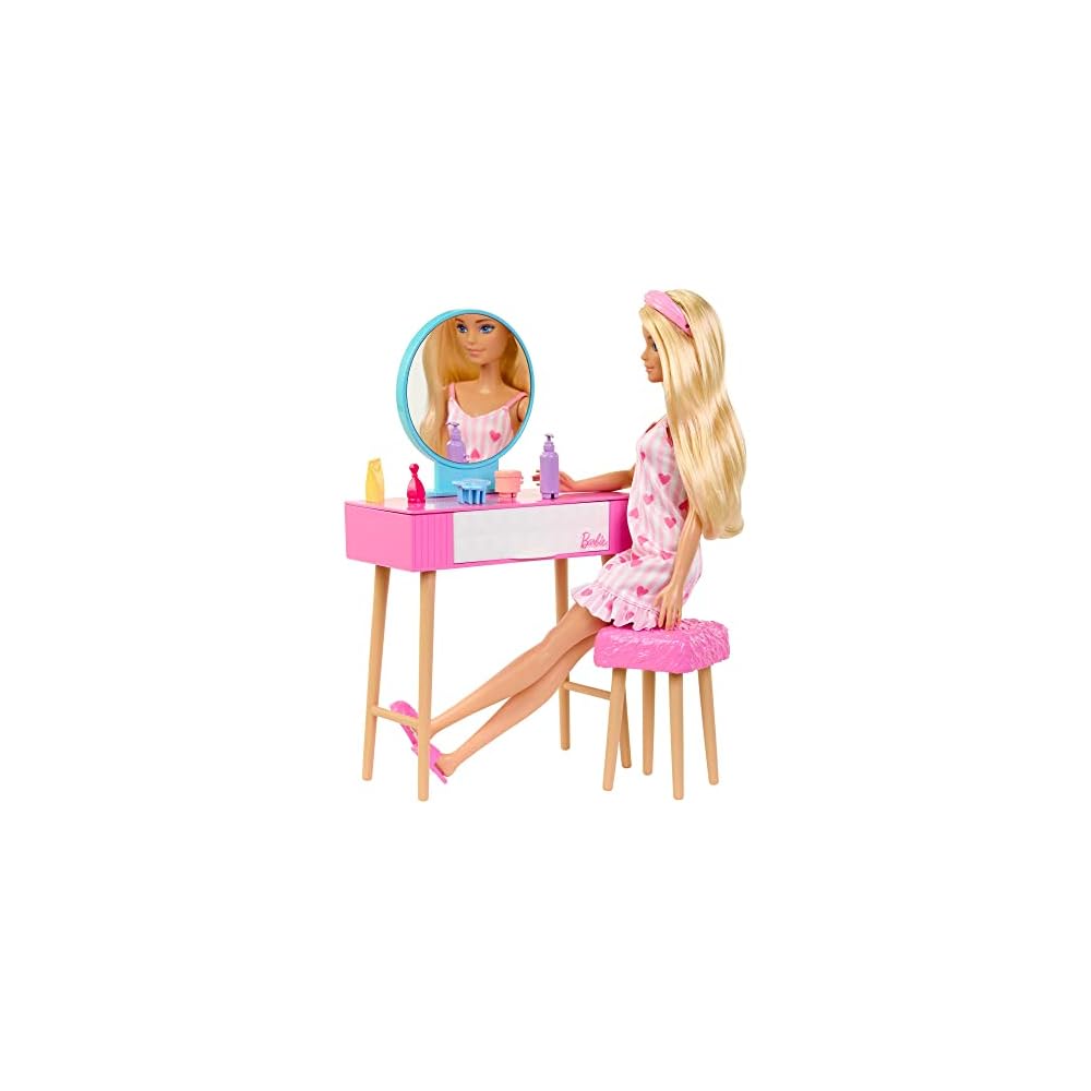 Игровой набор Mattel Barbie Милая Розовая Спальня для Кукол, Вдохновленный Фильмом о Барби, для Детей от 3 лет