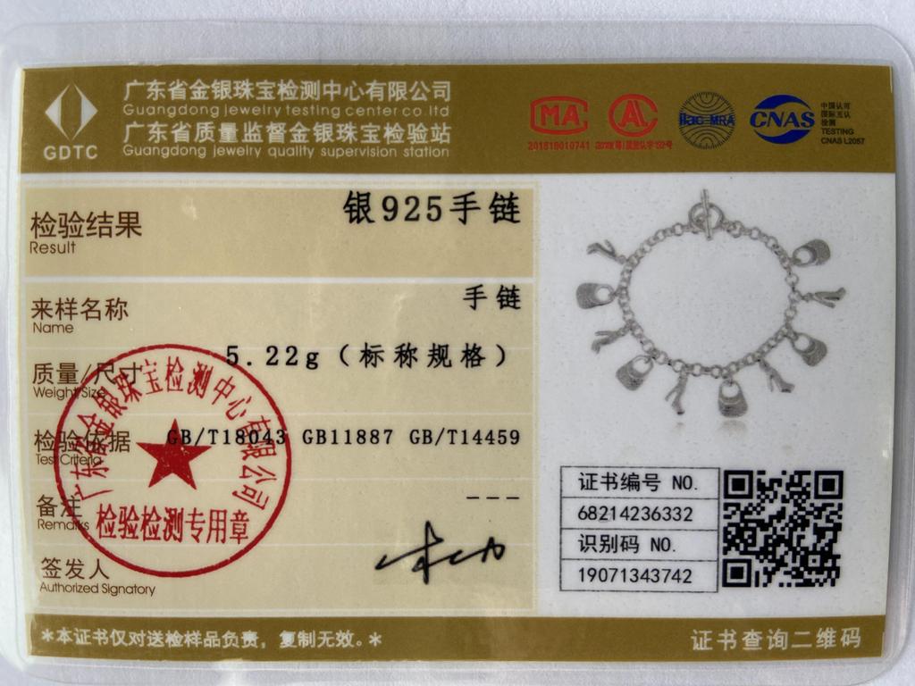 CHSHINE Браслет-шарм из стерлингового серебра 925 пробы Сумочка Туфли на высоком каблуке Модный Высококачественный Для женщин Ювелирные изделия