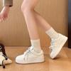Little White Shoes Women's Pair of Shoelaces 2025 Matte New Spring Velvet Platform German Training Shoes Retro Casual Sports Board Shoes