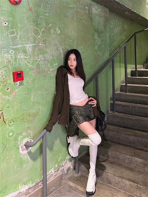 НОВЫЕ Женские Высокие Сапоги выше Колена Теплые Хлопковые Длинные Ботильоны Дамские Элегантные Туфли на Платформе Зимняя Женская Обувь