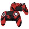 PlayVital Soft Rubber Protector Skin for PS5 Edge Wireless Ergonomic Silicone Cover Case with Thumb Grip Caps for PS5 Edge Controller Edition Red