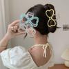 Fashion New Oil Drip Bow Hair Clips Women Ponytail Clip Jelly Clear Hairclip Girl Hairpin Crab Barrette Headwear Accessories