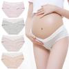 4Pcs/Lot V-shaped Maternity Panties Baby Cotton Fabric Bottom File Pregnant Women's Panty Underwear Briefs