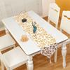Декор кисточками Длинная дорожка на стол Праздничная атмосфера Рождественский штамп Листья Принт Скатерть Рождественское украшение Домашнее украшение