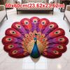 Soft Peacock Carpet Special-shaped Door Gasket Durable Blanket  for Living Room Tea Table Bedside