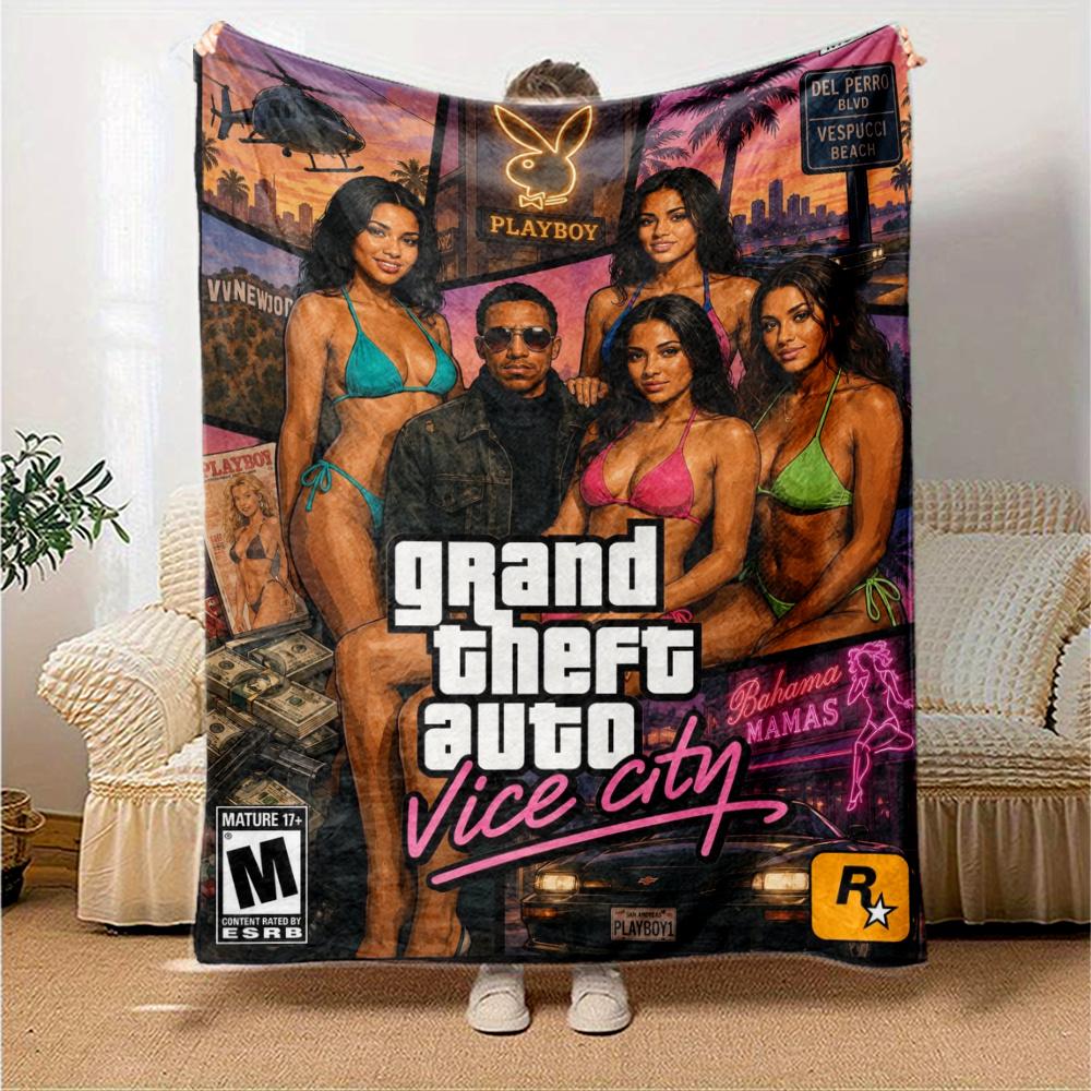 Grand Theft Auto Blanket Ultrasoft Suitable For Chair Bed Couch For All Seasons Warmthful Decor Best Holiday Gift For Friends Family