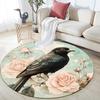 Map Bird,Round Area Rug,Carpet Rug for Living Room Bedroom Sofa Playroom Decor,Non-slip Floor Mat