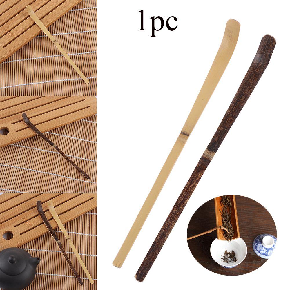 Кухонная утварь Специи Гаджет Руководство Ручная работа Ложка для матча Лист Лопатка Черное бамбуковое дерево Палочки для чая