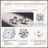 Impalsory Moissanite Flat Back Stud Earrings for Women, Screw Back Cartilage and Lobe Earrings, 925 Sterling Silver Hypoallergenic D Color VVS1