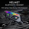 P20 Мотоциклетный шлем Bluetooth гарнитура с подсветкой Водонепроницаемый стерео музыкальный плеер Hands-free звонки 1000mAh Мотоциклетные наушники