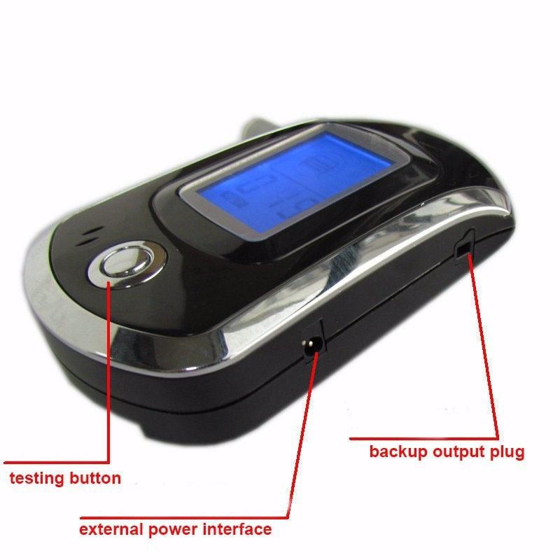 High Sensitive Portable Digital LED Display Alcohol Breath Tester Breathalyzer with Keychain