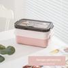 Double-layer Microwaveable Lunch Box for Office Workers, Students, and Cars