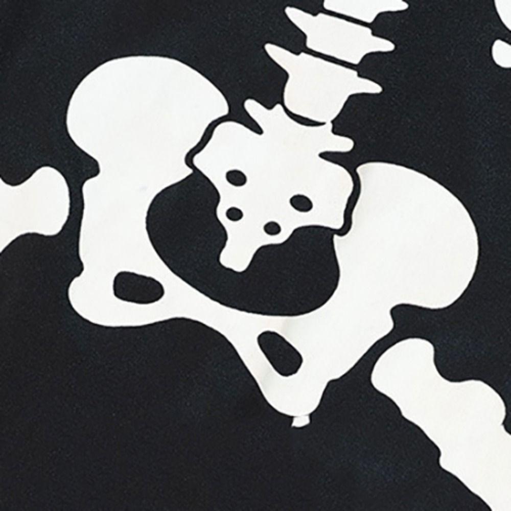 Funny Skull Costumes Luminous Halloween Dress Up Fashion Children's Skeleton Clothes Decor
